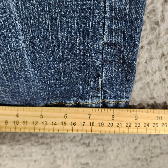 Wrangler Jeans Womens 5 Tall Dark Wash Stretch Mid Rise Bootcut - Picture 8 of 15